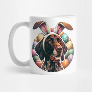 German Shorthaired Pointer Celebrates Easter with Bunny Ears Mug